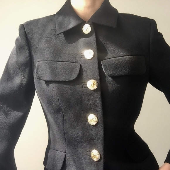 VERSACE Rare Vintage Versus Wool Fitted Blazer - Picture 9 of 16